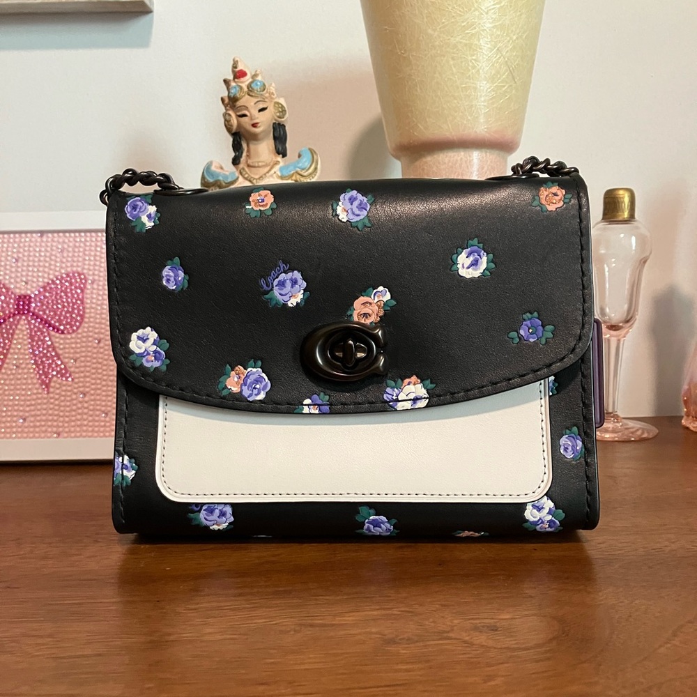 Coach Parker 18 Bag with Rosebud Print